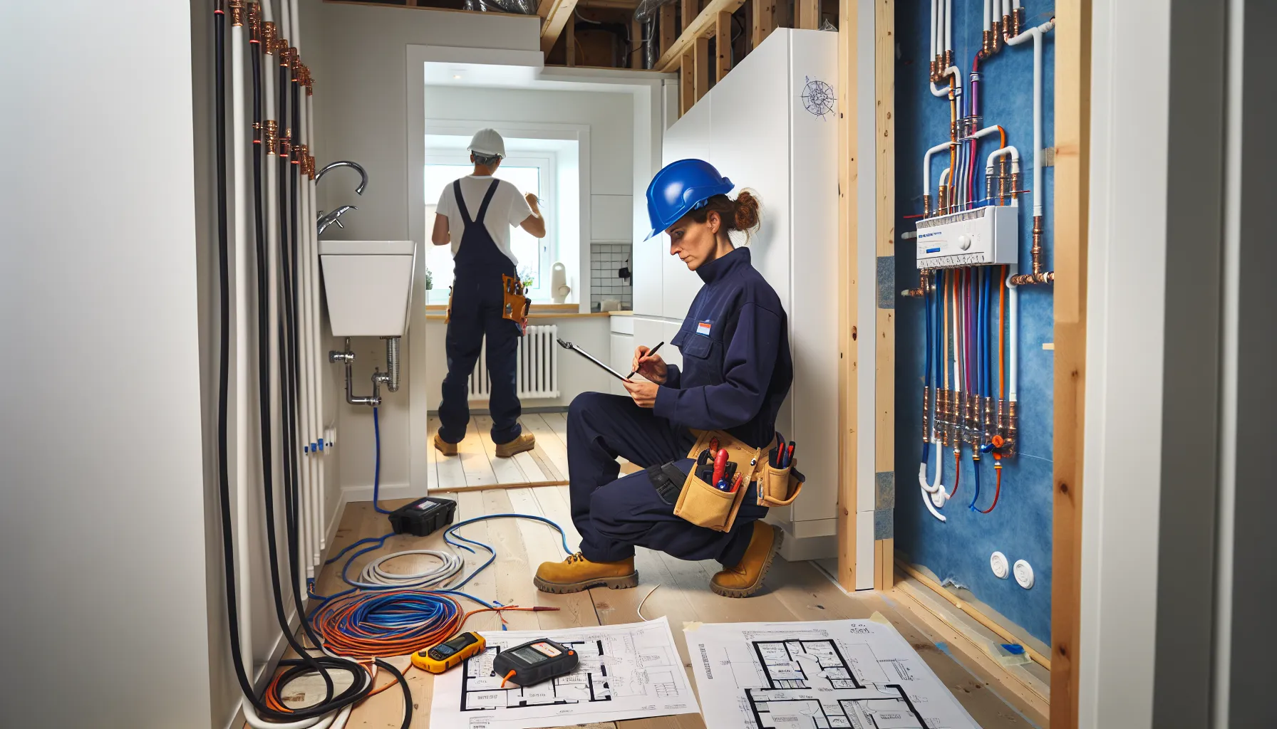 Certified tradespeople renovating a norwegian home with permits and documented compliance